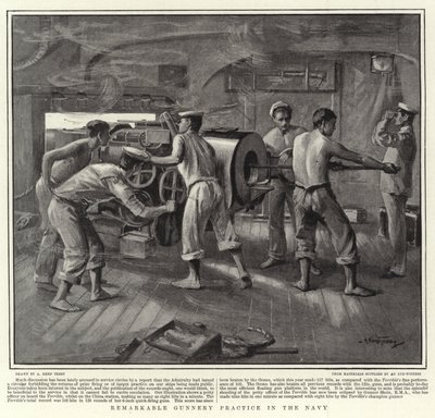 Donanmada Dikkat Çeken Topçu Tatbikatı by Arthur Kemp Tebby