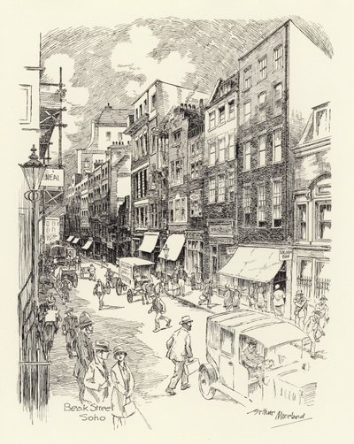Beak Street, Soho (lito) by Arthur Moreland