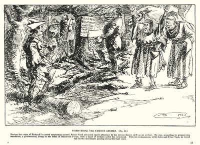 Robin Hood, Ünlü Okçu (lito) by Arthur Moreland