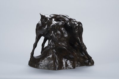 Puma Taşıma Geyik Karkası, c.1900 (bronz) by Arthur Putnam