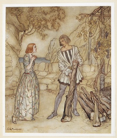 PERDE III: Sahne I, satır 15 Ne yazık ki, şimdi lütfen çok çalışmayın. by Arthur Rackham