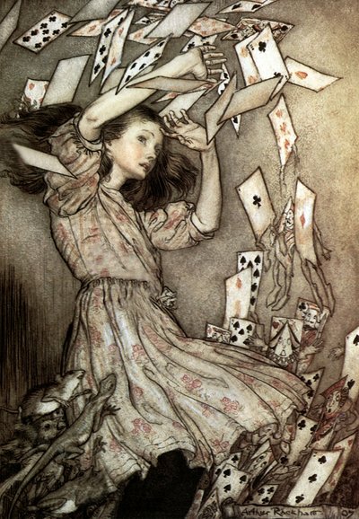 Alice Harikalar Diyarında (namı diğer Alice Trough The Looking Glass), Lewis Carroll, İllüstrasyon, Arthur Rackham, 1907 by Arthur Rackham
