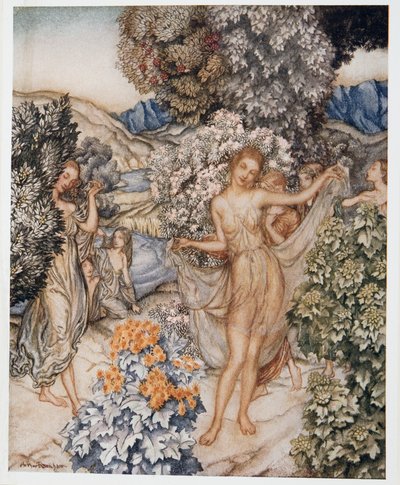 Gelin, ılımlı periler ve gerçek aşk sözleşmesini kutlamaya yardım edin, William Shakespeares The Tempest, pub
