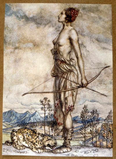 Comus, iffet onuruna bir maskedir by Arthur Rackham