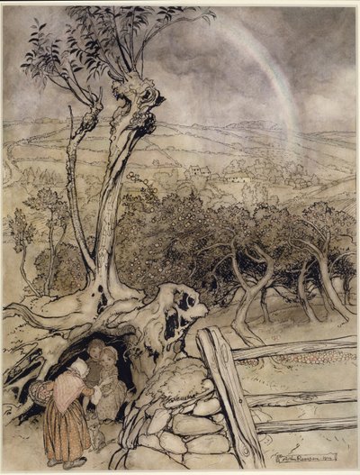 Gökkuşağının Tam Olarak Bittiği Yer by Arthur Rackham