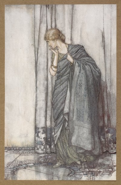 Helena'. Bir Yaz Gecesi Rüyası'ndan bir sahne. by Arthur Rackham