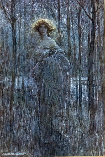 Helena: William SHAKESPEARE tarafından yazılan The Dream of a Summer Night için Arthur RACKHAM (1867-1939) çizimi by Arthur Rackham