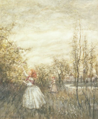 Hanımeli, 1905 (wc beyaz ile yükseltilmiş ve kağıt üzerinde bitişli) by Arthur Rackham