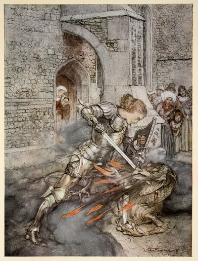 Sir Lancelot dost canlısı bir ejderhayla nasıl savaştı, Alfred W. Pollard