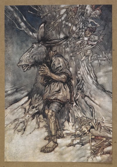 Şarkı söyleyeceğim, duysunlar korkmuyorum'. Alt. Bir Yaz Gecesi Rüyası'ndan bir sahne. by Arthur Rackham