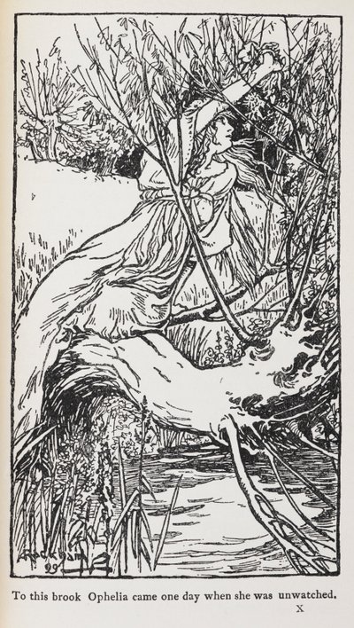 Hamlet'ten İllüstrasyon by Arthur Rackham