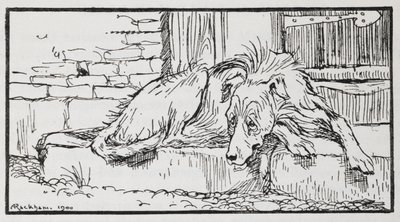 Bir Köpeğin Eski Sultanından İllüstrasyon. by Arthur Rackham