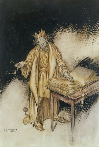 Kral Midas (kalem ve mürekkep & kağıt üzerine wc) by Arthur Rackham