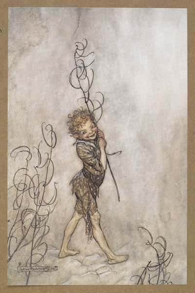 "Tanrım, bu ölümlüler ne aptallar!" disk. Bir Yaz Gecesi Rüyası'ndan bir sahne. by Arthur Rackham
