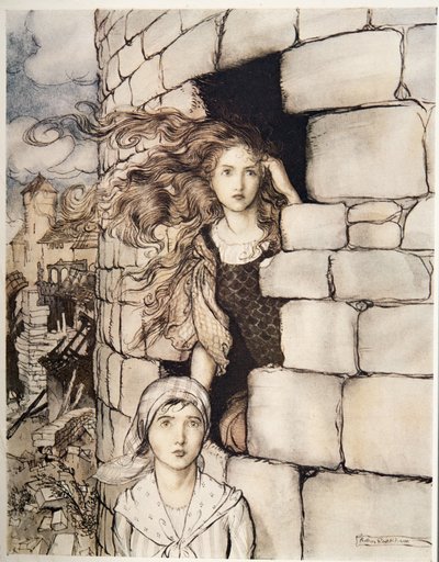 Hizmetçi Maleen, Little Brother & Little Sister and Other Tales by the Brothers Grimm, pub.1917 by Arthur Rackham