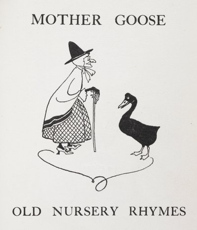 Anne Kaz. Kazlı yaşlı kadın. by Arthur Rackham