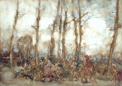 Dilenciler Şehre Geliyor by Arthur Rackham