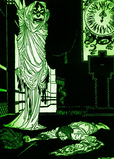 Edgar Allan Poe'nun 'Kızıl Ölümün Maskesi' by Arthur Rackham