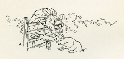 Yaşlı Kadın ve Domuzu by Arthur Rackham