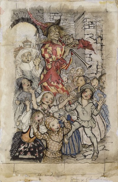 Pied Piper ve Çocuklar, by Arthur Rackham