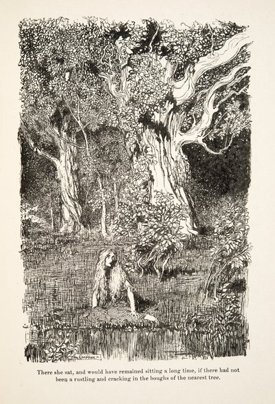 Orada oturdu ve Little Brother & Little Sister ve Other Tales by the Brothers Grimm, pub.1917