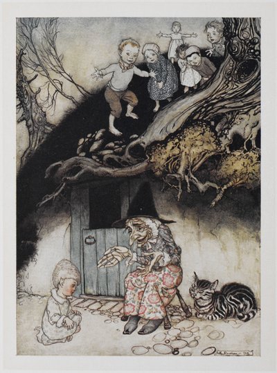 Bir tepenin altında yaşayan yaşlı bir kadın varmış. by Arthur Rackham