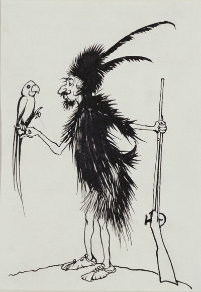 Ting-a-Ting Tang Zavallı Yaşlı Robinson Crusoe by Arthur Rackham