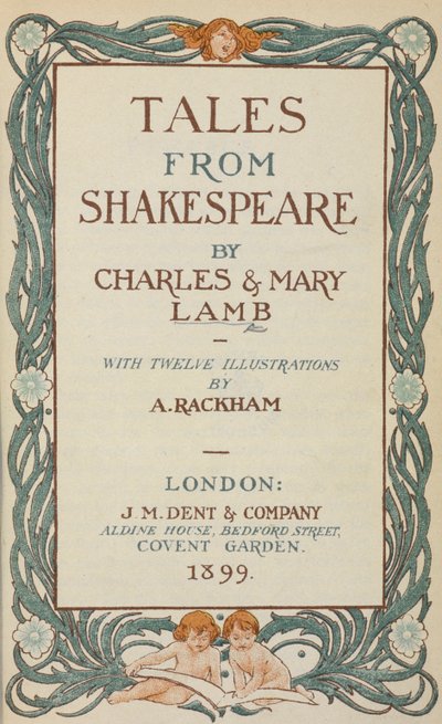 'Shakespeare'den Öyküler ..'nin başlık sayfası. by Arthur Rackham