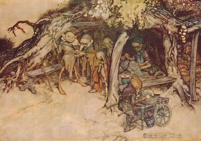 Küçük Elflerimin Paltosunu Yapmak İçin, 1908, 1923 by Arthur Rackham