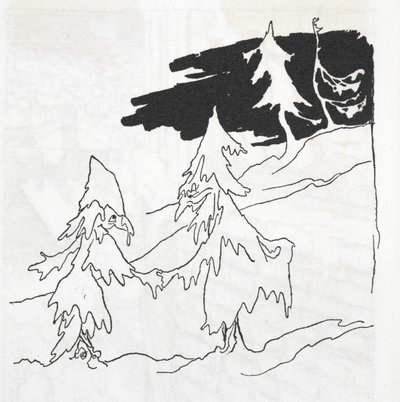 El sıkışan iki ağaç adam by Arthur Rackham