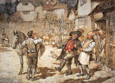 Bir dişi koyun makul bir kâr getirdiğinde (kalem ve mürekkep ve kağıt üzerine sulu boya) by Arthur Rackham