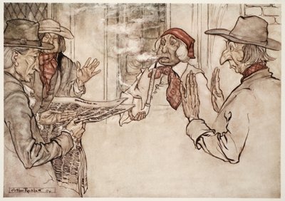 Herhangi bir şey hoşuna gitmediğinde piposunu şiddetle içtiği ve Washington Irving, pub