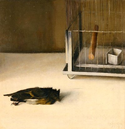 Berlin (Kafesten Önce Ölü Kuş) 1933 (gemideki petrol) by Arthur Segal