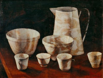 Bir sürahi ve tencere ile natürmort by Arthur Segal