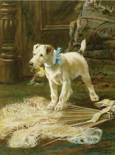 Mischief (tuval üzerine yağlı boya) by Arthur Wardle