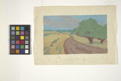 Argilla Yolu (renkli tahta baskı) by Arthur Wesley Dow