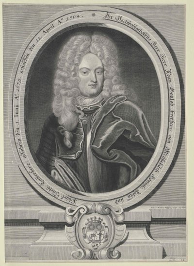 Adam Gottlob Baron Meusebach (baskı) by Artist Unknown