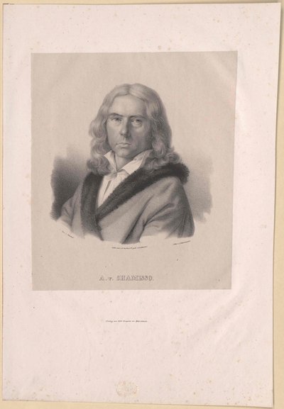 Adelbert von Chamisso (baskı) by Artist Unknown