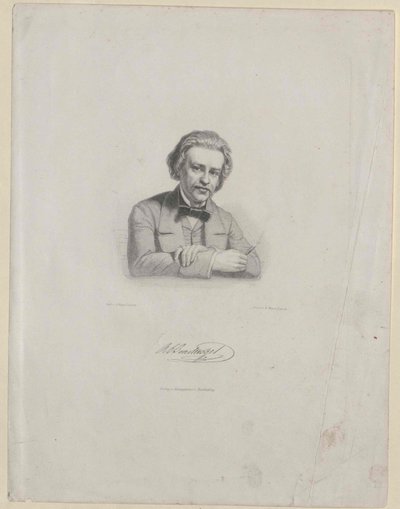 Albert Brachvogel (baskı) by Artist Unknown