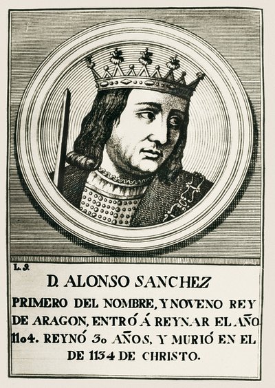 I. Alfonso, "Savaşçı" (1073-1134). Aragon ve Navarre Kralı (1104-1134). by Artist Unknown