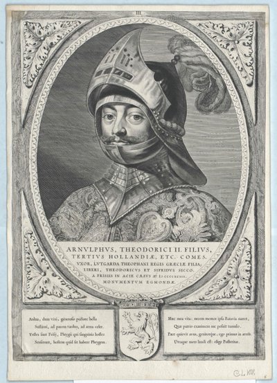 Hollanda Kontu Arnulf II (baskı) by Artist Unknown