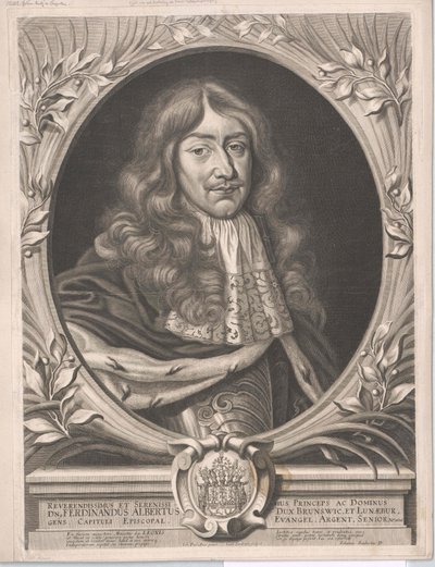 Brunswick-Wolfenbuettel Dükü Ferdinand Albert II (baskı) by Artist Unknown