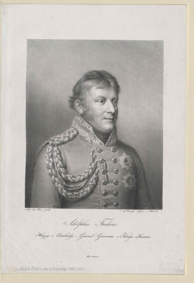 Cambridge Dükü Adolf Friedrich by Artist Unknown