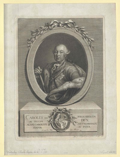 Wuerttemberg Dükü Charles II Eugene by Artist Unknown
