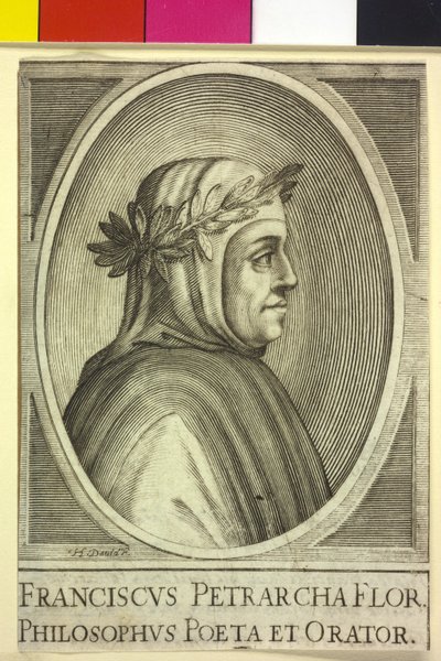 Francesco Petrarch (baskı) by Artist Unknown