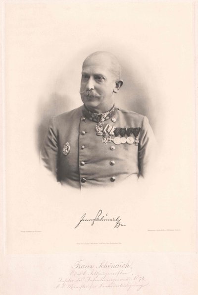 Franz Baron Schoenaich (baskı) by Artist Unknown