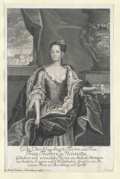 Friederike Henriette Prenses Anhalt-Bernburg by Artist Unknown