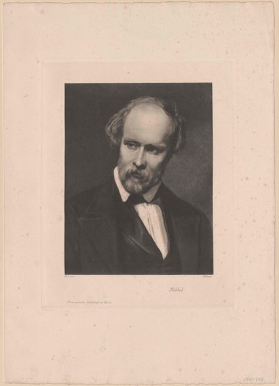 Friedrich Hebbel (baskı) by Artist Unknown