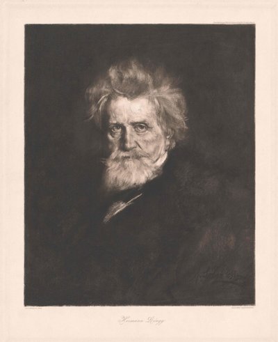 Hermann von Lingg (baskı) by Artist Unknown