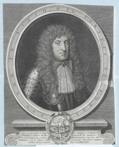 Hezekiah kontu Hohenlohe-Waldenburg-Pfedelbach by Artist Unknown